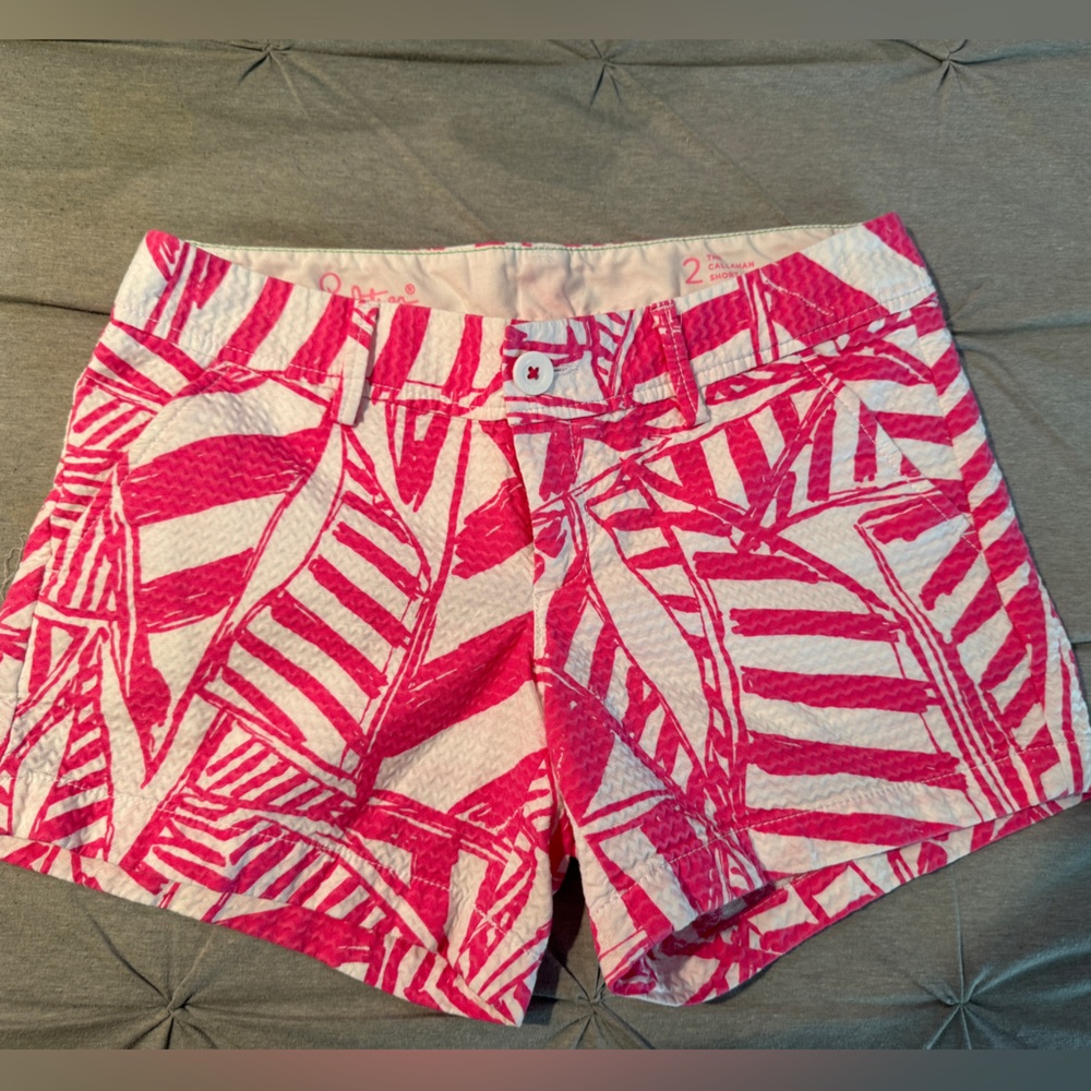 Lilly Pulitzer Pink & White Size 2 Callahan Short